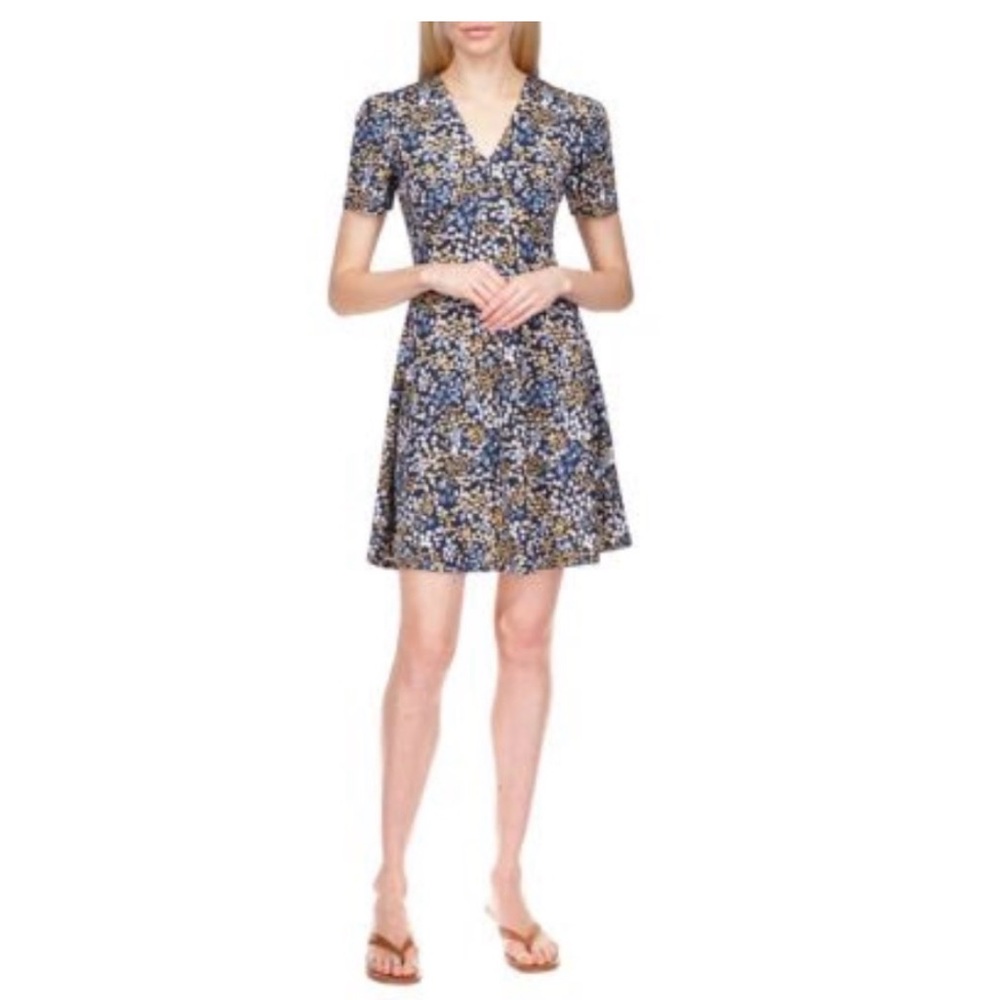 Michael Kors V Neck Floral Dress